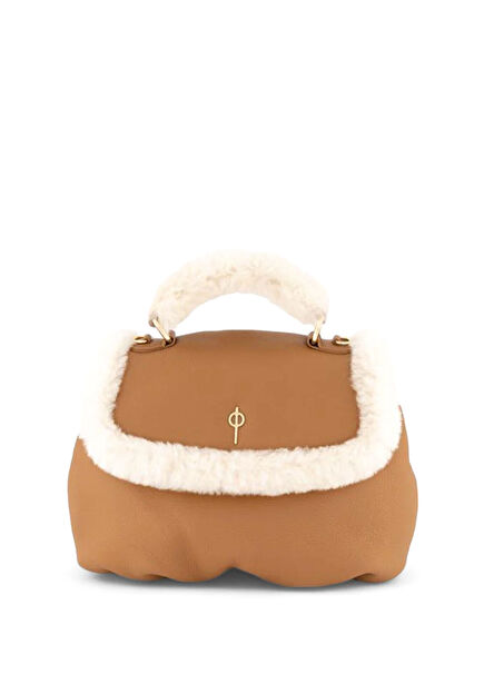 Rita Fluffy Taba Women's Leather Handbag