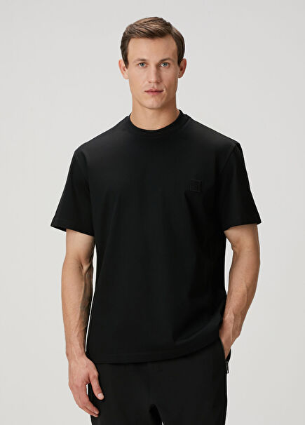 Siyah Logo Baskılı T-shirt