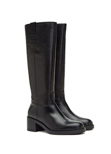 Black Women's Leather Boots