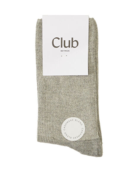 Light Grey Women's Cashmere Blend Bamboo Socket So