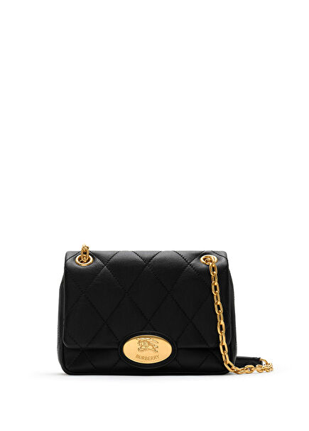 Strand Black Leather Small Size Women's Shoulder Bag