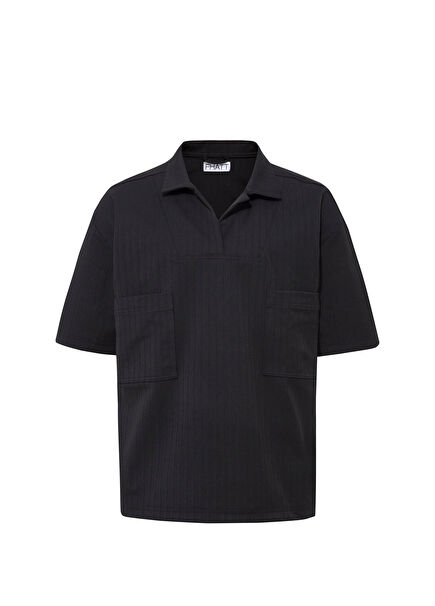 These Days Siyah Kısa Kollu Erkek Gömlek