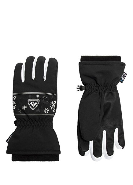 Jr Jane Impr G Siyah Kız Çocuk Kayak Eldiveni
