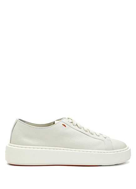 White Women's Leather Sneakers