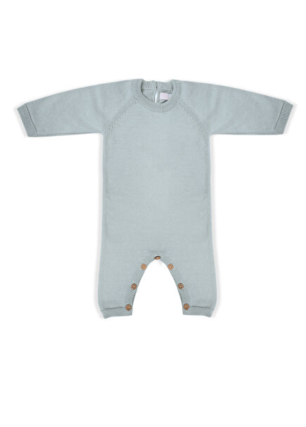 Lupin Mint Organic Cotton Long Sleeve Unisex Baby Jumpsuit
