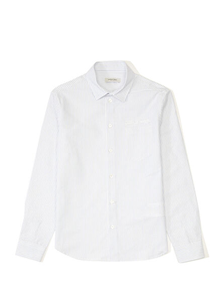 Blue White Striped Boys Shirt