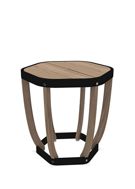 Swing Sepia Black Teak Side Table 50 x 40 cm