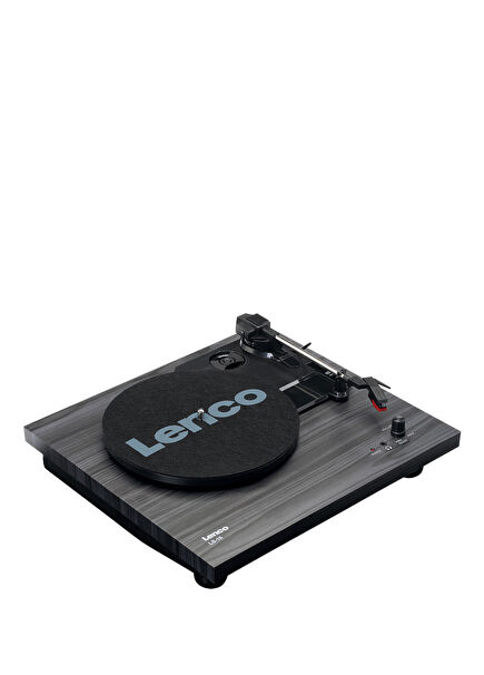 LS-10 Siyah Ahşap Desenli Dahili Hoparlörlü Pikap