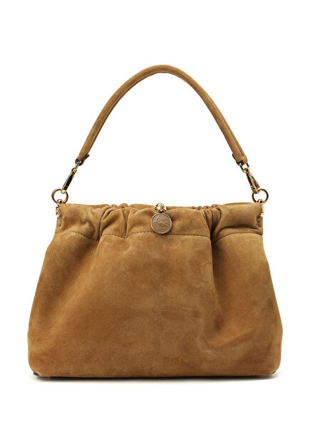 Vela Soft Camel Kadın Süet Çanta