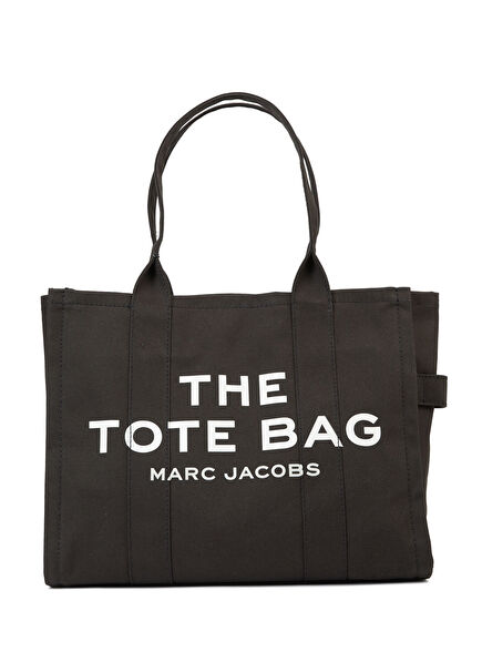 Large Tote Siyah Kanvas Alışveriş Çantası