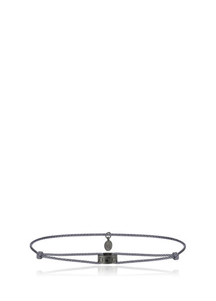 Joy Miracle Luck Men's Bracelet with Black Diamonds 925 Sterling Silver Drawstring Jewels