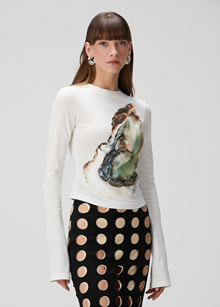 Off-White Printed Long Sleeve T-Shirt