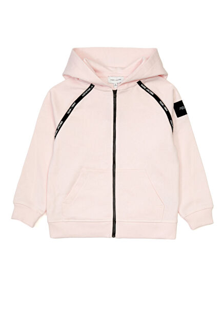 Pembe Kapüşonlu Unisex Çocuk Sweatshirt