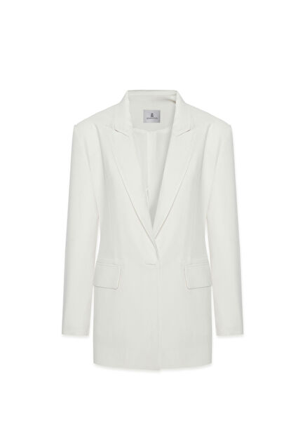 Padded White Oversize Women's Jacket