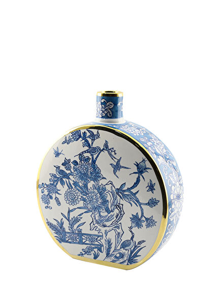 Santana Blue Porcelain Vase 32 cm