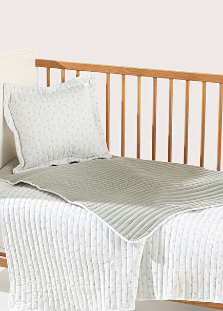 Winterland Ecru Mint Cotton Single Bedspread