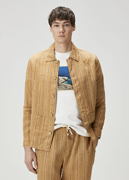 Axel Striped Linen Outer Shirt