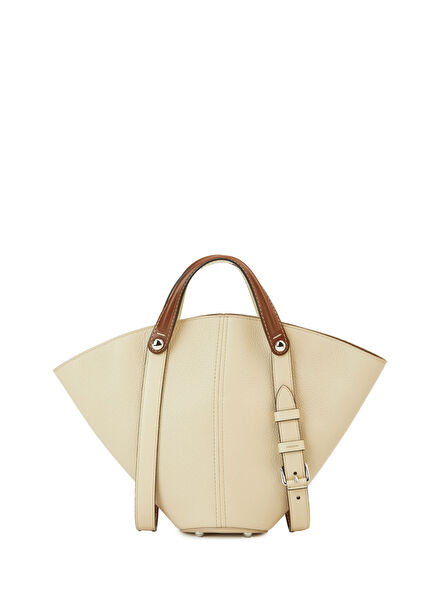 Dress-Age Small Krem Kadın Deri Çanta