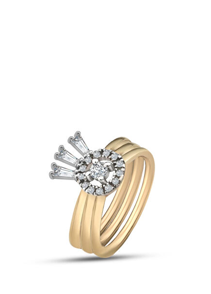 Diamonds Galore Trapez Parmak Ucu Kadın Yüzük