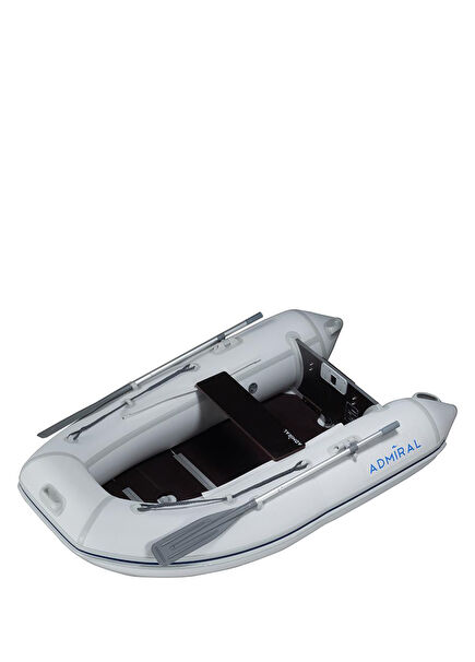 Foldable Wooden-based Gray Inflatable Boat 230 cm