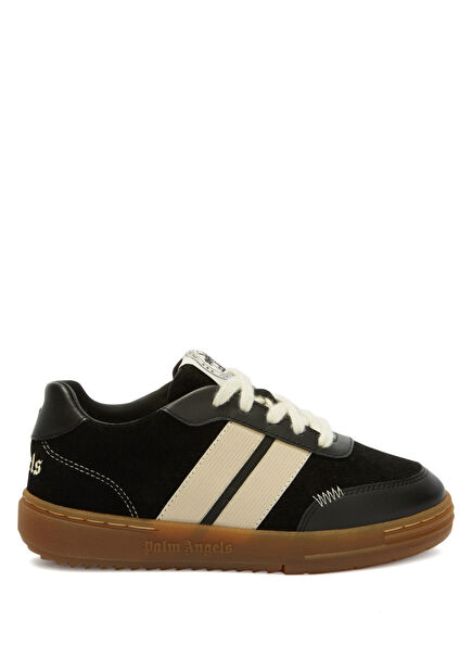 Iconic Tape Beige Black Boys Leather Sneaker
