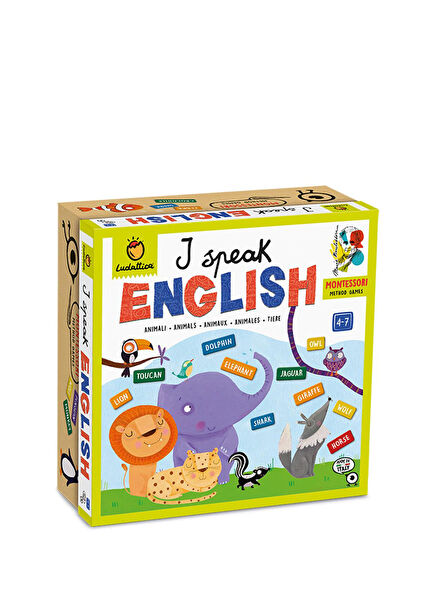 Giochi Montessori I Speak English Animali Eğitici Oyun Seti