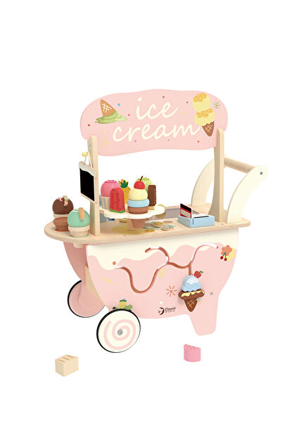 Wooden Toy Ice Cream Cart