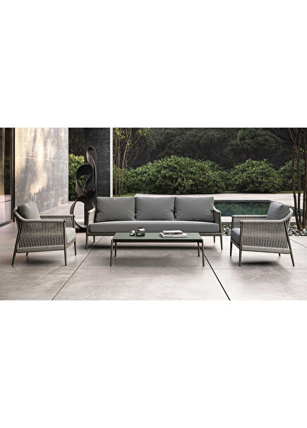 Noor Alüminyum Gri Bahçe Oturma Grubu