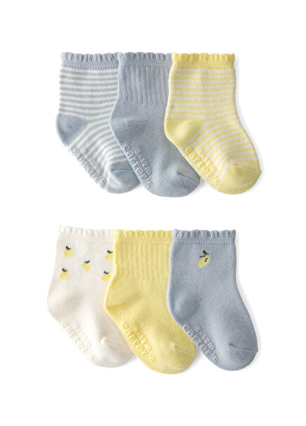 Colorful Baby Girl 6-Piece Socks Set