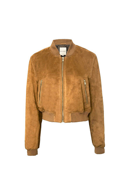 Rosa Camel Süet Kadın Bomber Ceket