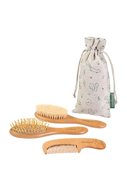 Wooden 3-Piece Baby Comb Set