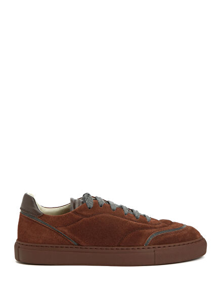 Bordo Kadın Deri Sneaker