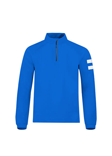 631 Turtleneck With Parrot White Yarım Fermuarlı Erkek Polar