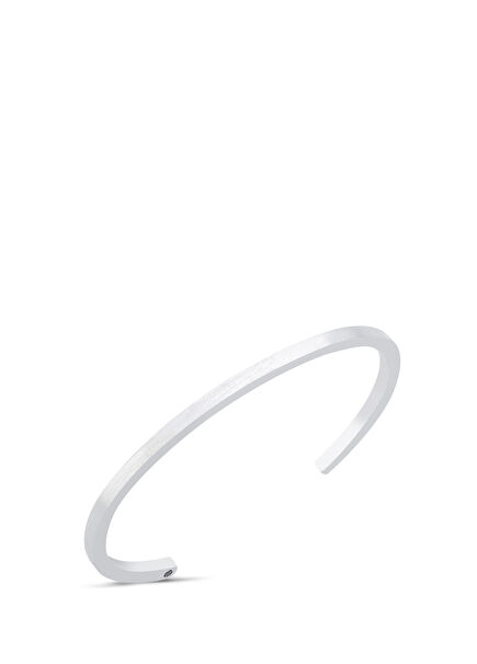 Siyah Pırlantalı 925 Ayar Gümüş Erkek Bileklik