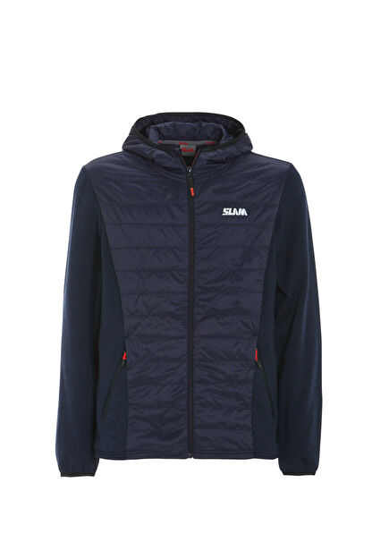 Act Hood Hybrid Fleece Lacivert Erkek Polar