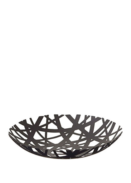 Geometrik Siyah Çelik Dekoratif Tabak