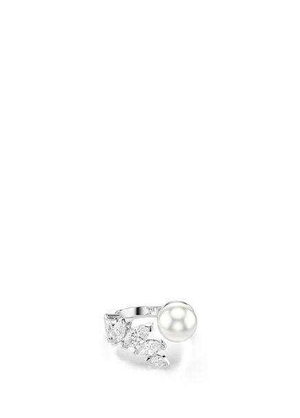 Mesmera Ring Pearl Wh Rhs Sterling Silver Women's Ring