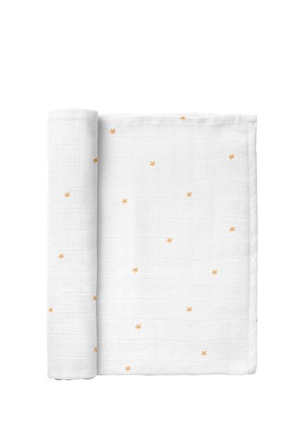 Stars Organic Cotton Washed Muslin Baby Cover 115 x 115 cm