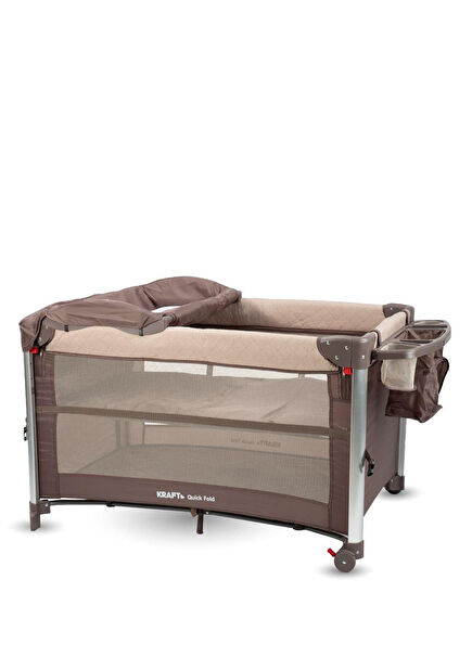 Quick Fold Brown Mom Side Park Bed Playground