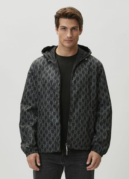 Black Hooded Double-Sided Coat