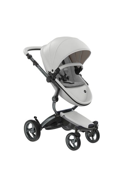 Mima Xari Grey Chassis White Unit Grey Inner Pad Baby Stroller Set