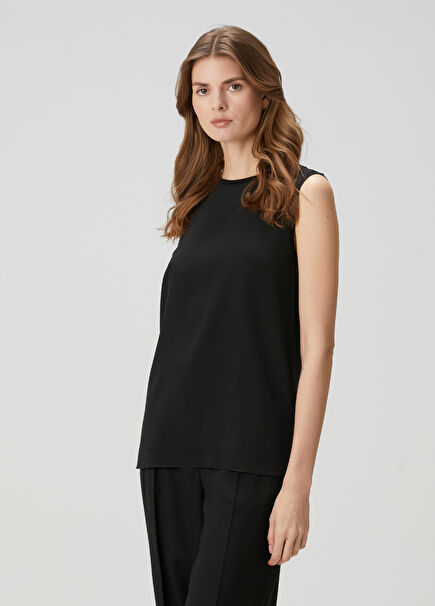 Bley Black Silk Blouse