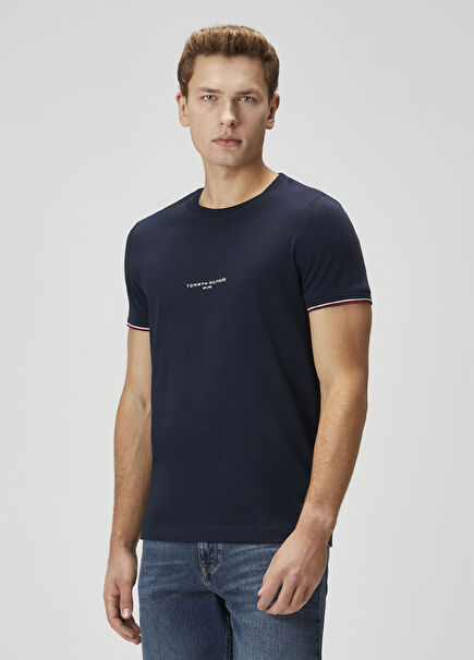 Mavi Logo Baskılı T-shirt