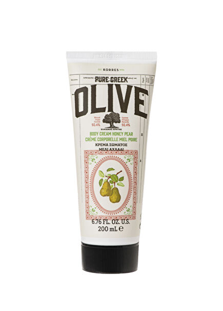 Pure Greek Olive Body Cream Honey Pear Pear Pear Pure Olive Oil Body Cream 200 ml