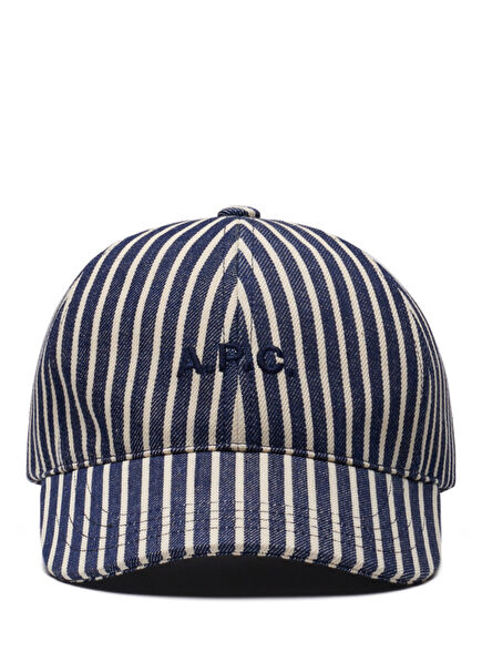 Navy Blue Striped Men's Hat