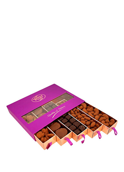 5 Çeşit Çikolata Kaplı Karışık Kutu 1000 gr