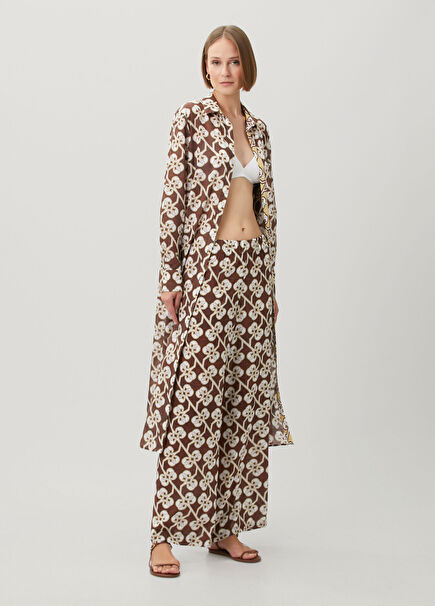 Nora Brown Print Trousers
