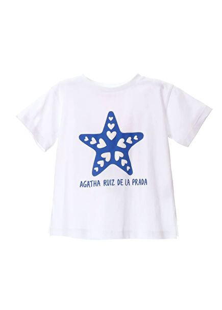 Vigo Beyaz Deniz Yıldızı Kız Çocuk T-shirt