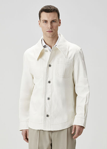 Worker White Canvas Jacket