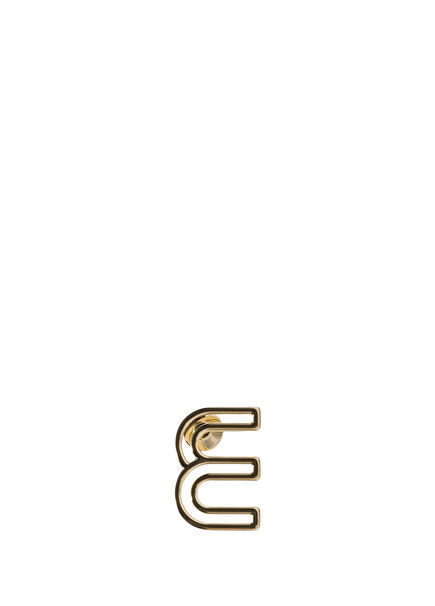 Metal Logo Kadın Broş
